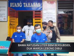 Bawa Ratusan Liter BBM Bersubsidi, Dua Warga Lebong Dibui