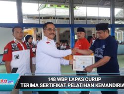 148 WBP Lapas Curup Terima Sertifikat Pelatihan Kemandirian
