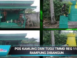 Pos Kamling dan Tugu TMMD Reg 115 Rampung Dibangun