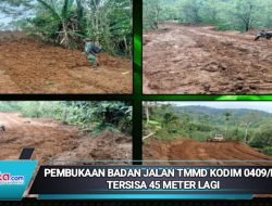 Pembukaan Badan Jalan TMMD Kodim 0409/RL Tersisa 45 Meter Lagi