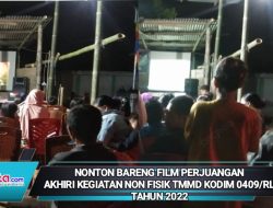 Nonton Bareng Film Perjuangan Akhiri Kegiatan Non Fisik TMMD Kodim 0409/RL Tahun 2022