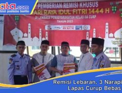 Sesuai Dengan Usulan, 425 Warga Binaan Lapas Curup Terima Remisi Lebaran